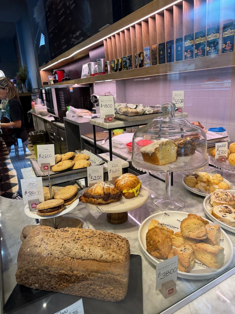 Fresh alfajores and pastries at a Buenos Aires bakery