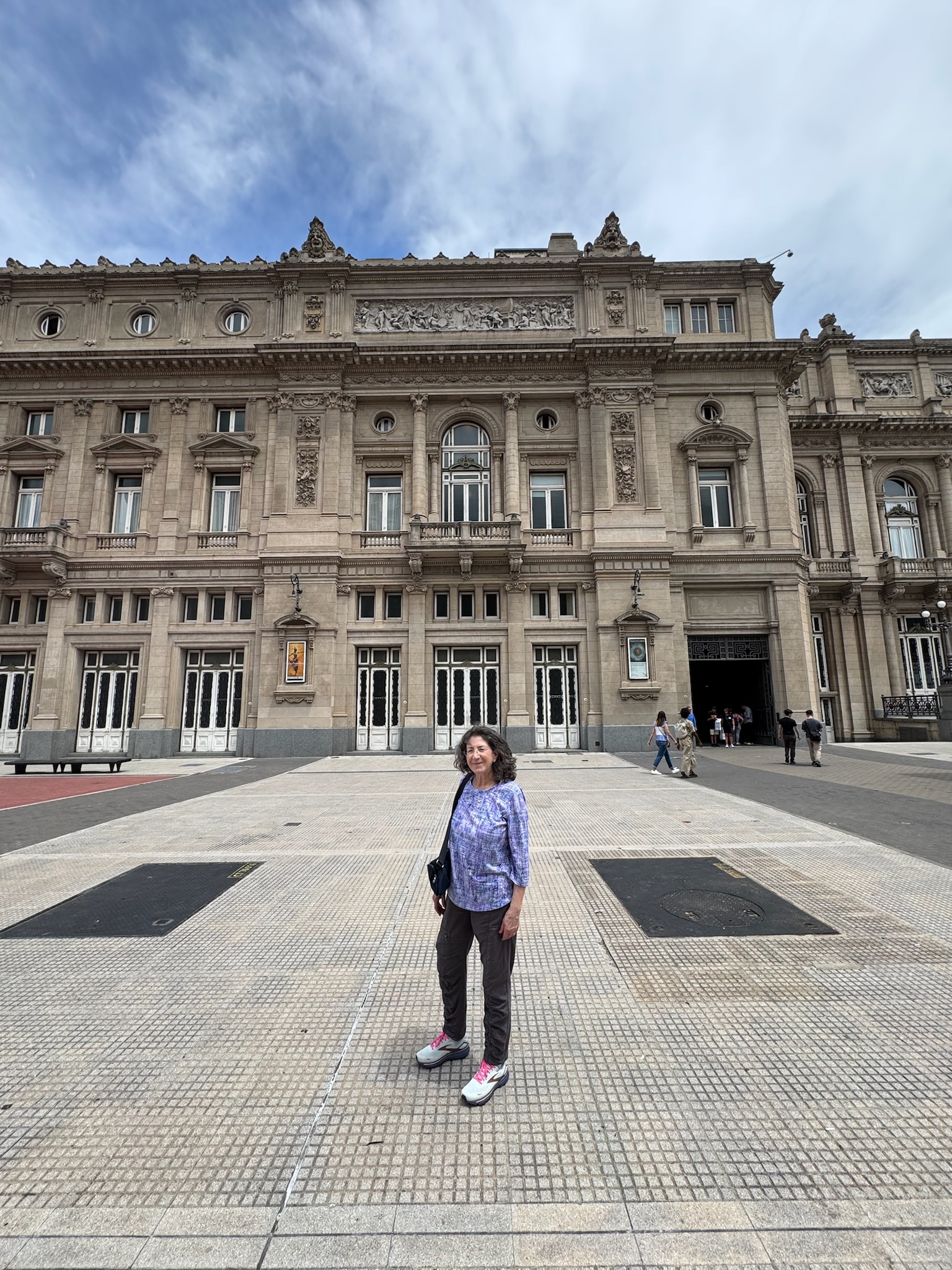 The ornate façade of Teatro Colón opera house