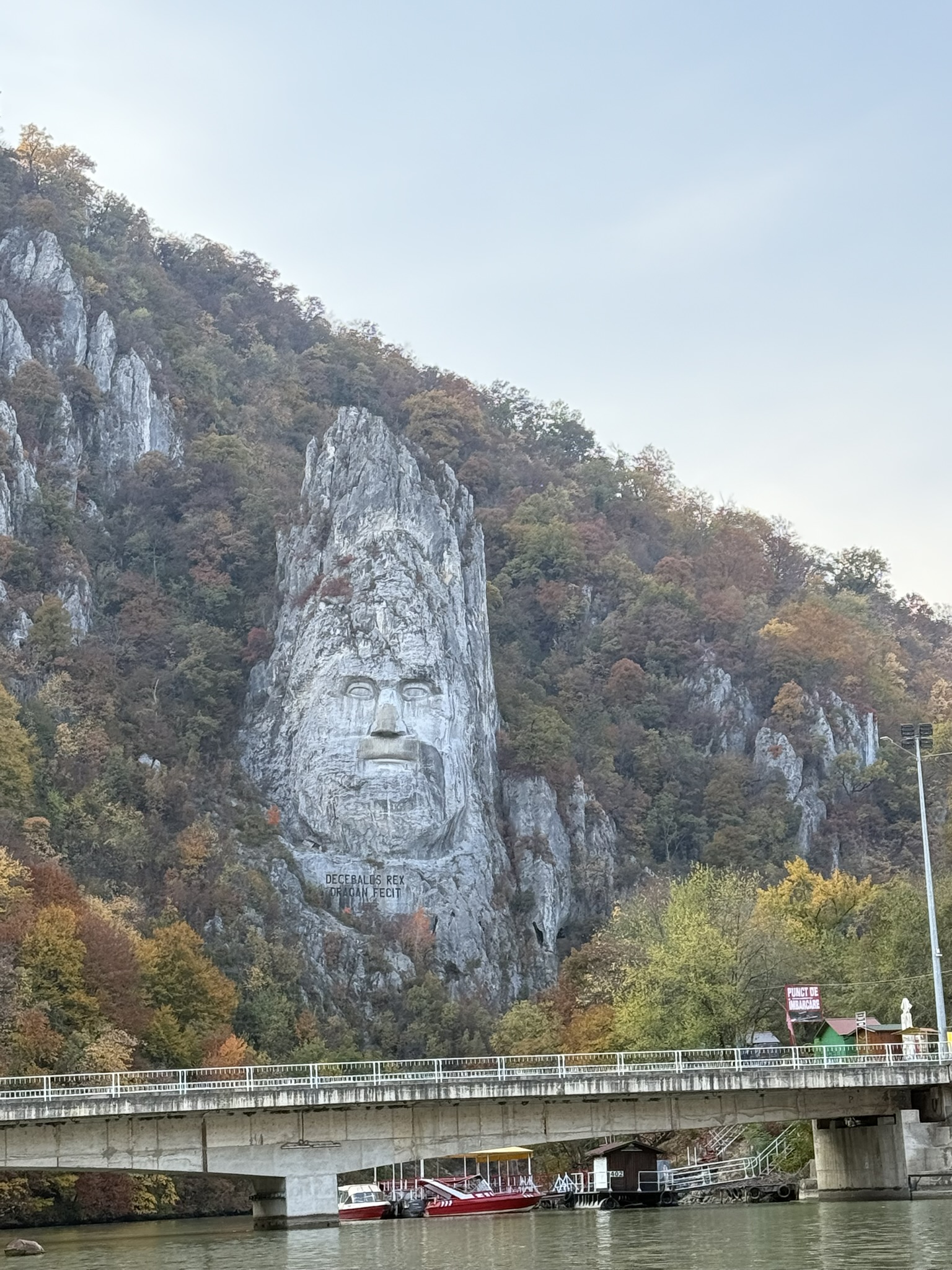 Iron Gates Boat Tour - Decebalus Sculpture