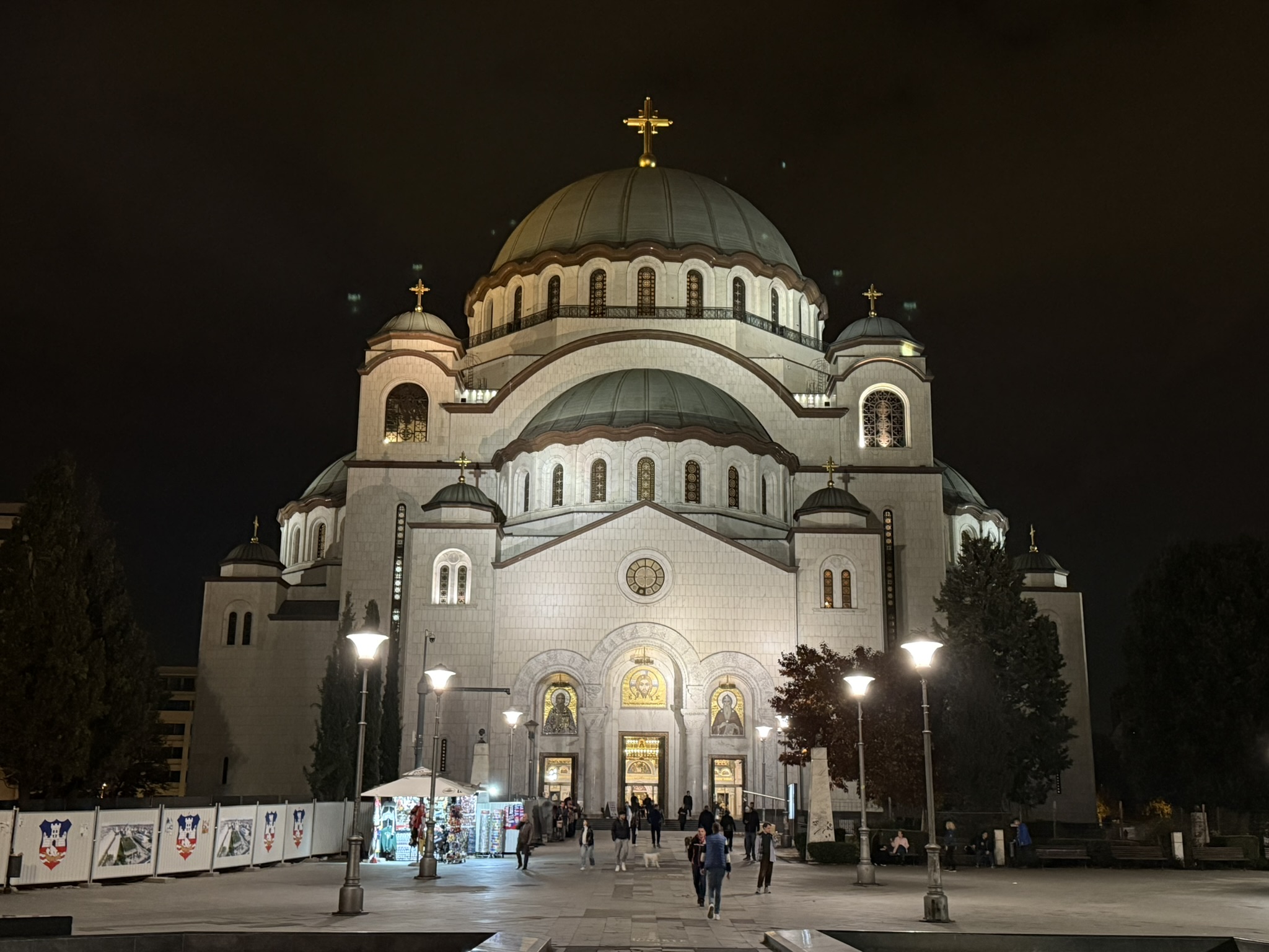 Temple of Saint Sava at Night